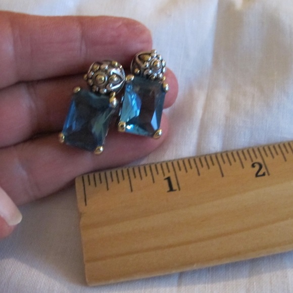 Vintage Jewelry - Vintage MX aquamarine earrings
